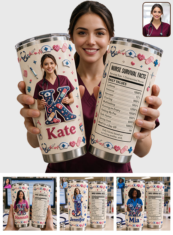 Tired Nurse - Personalized Nurse Tumbler