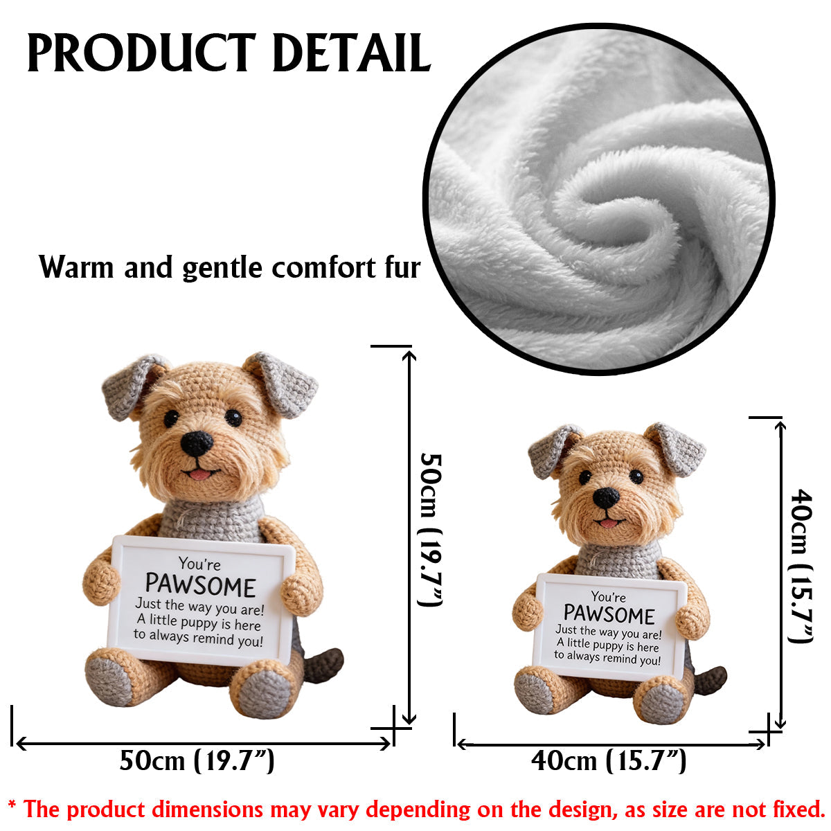 Emotional Support Gift - Personalized Dog Faux Fur Shaped Pillow