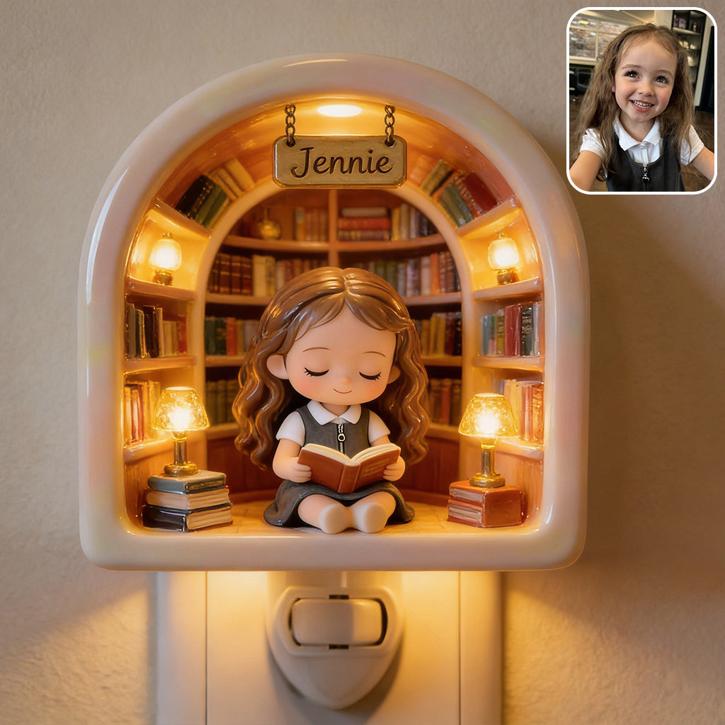 My Reading Space - Personalized Book Acrylic Plug-In Night Light