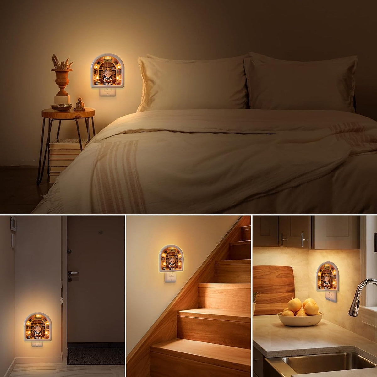 My Reading Space - Personalized Book Acrylic Plug-In Night Light