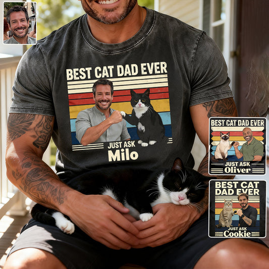 Meilleur Papa Chat - T-Shirt Personnalisé