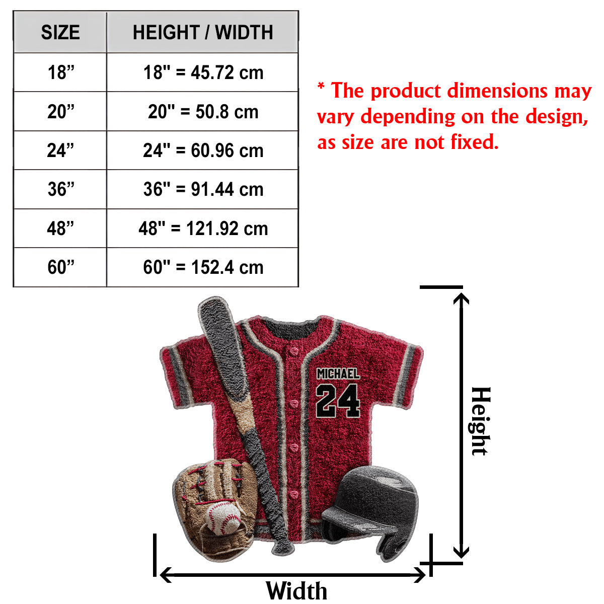 Baseball Life - Personalized Baseball Non-Slip Tufted Rug