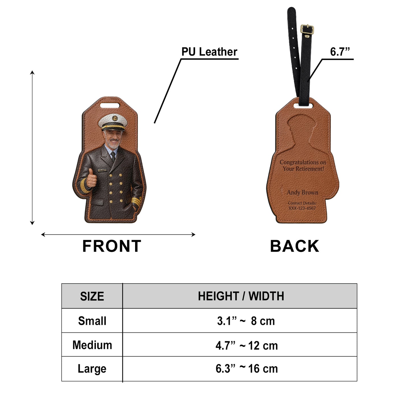 Cadeau Personnalisé Pour Voyageurs - Étiquette de Bagage Personnalisée