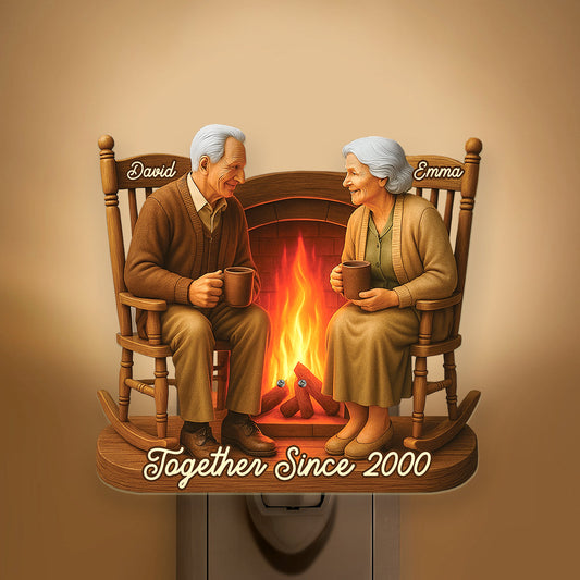 Ensemble depuis - Veilleuse à brancher personnalisée en acrylique pour couple