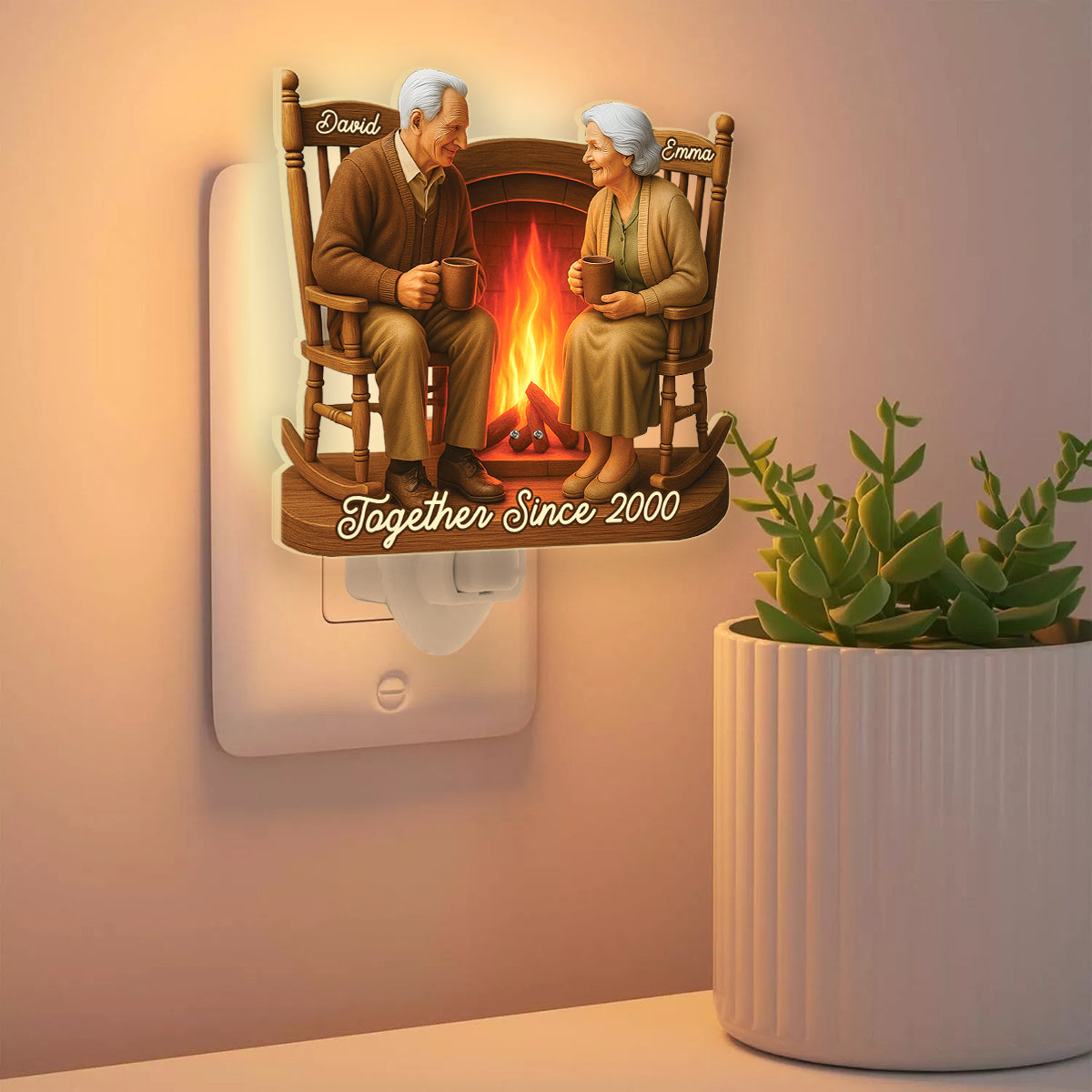 Together Since - Personalized Couple Acrylic Plug-In Night Light