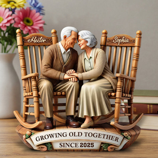 Vieillir ensemble - Plaque acrylique personnalisée pour couple