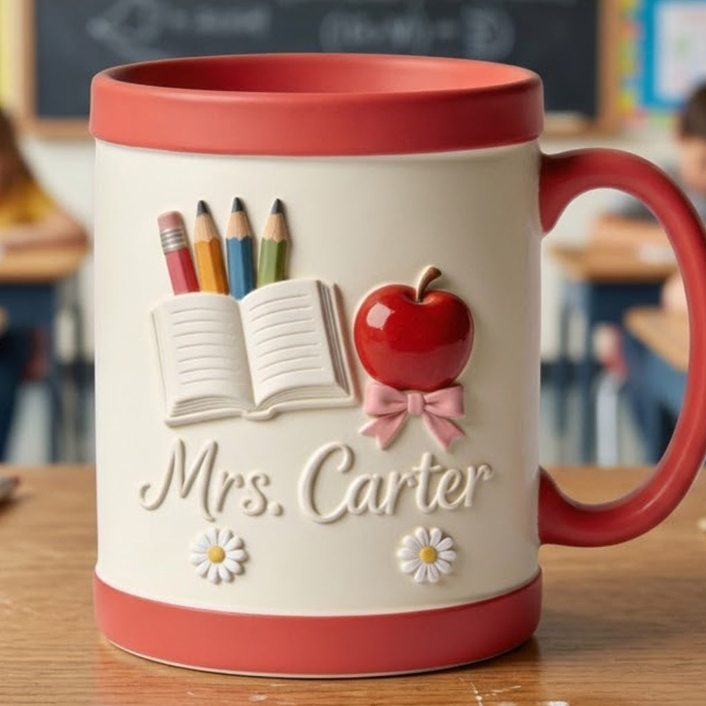 Teacher Gifts - Personalized Teacher Accent Mug
