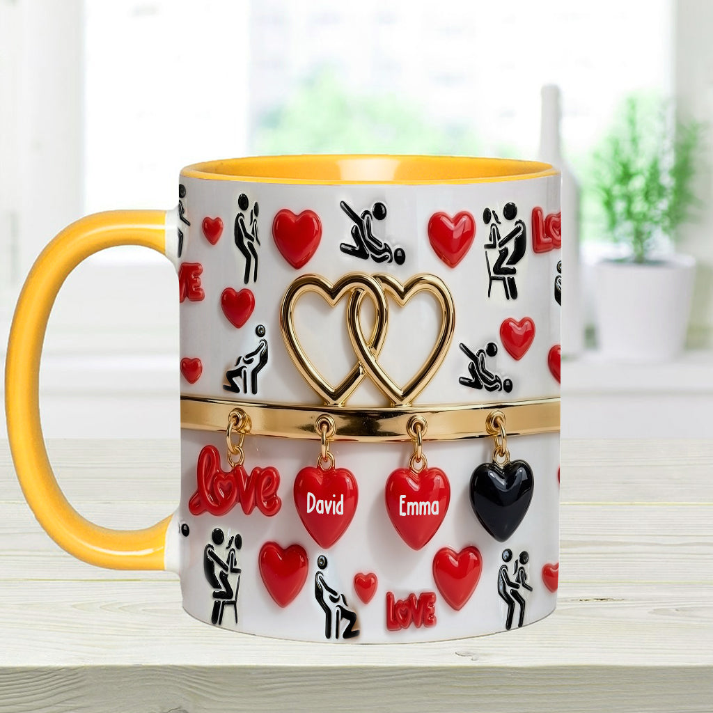 Funny Gift For Couple - Personalized Couple Accent Mug & Coaster