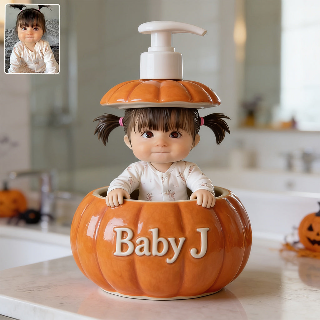 Pumpkin Peek-A-Boo - Personalized Kid Pump Dispenser