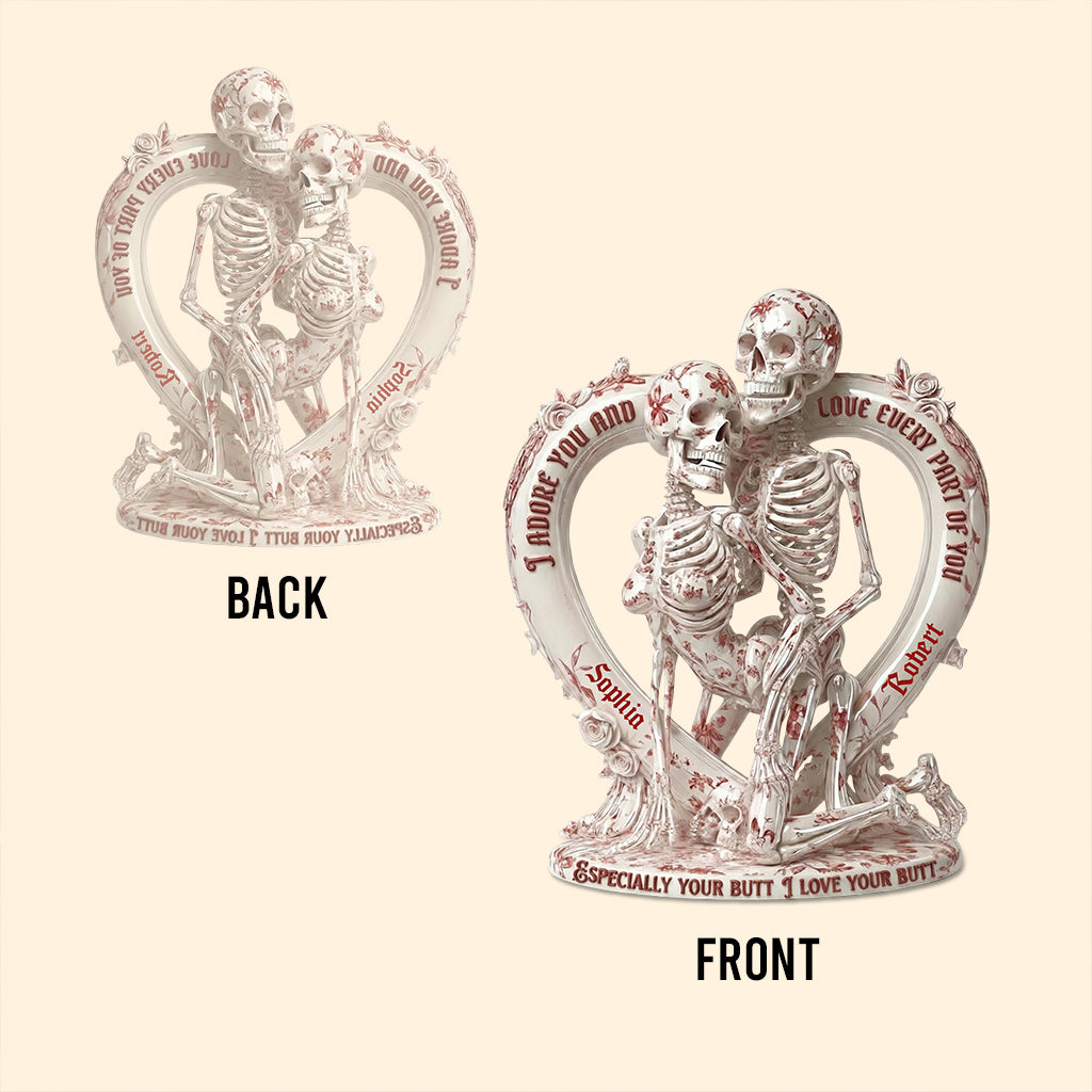 Toile de Jouy Squelette - Plaque acrylique personnalisée en forme de crâne