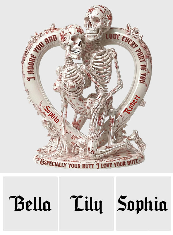 Toile de Jouy Squelette - Plaque acrylique personnalisée en forme de crâne