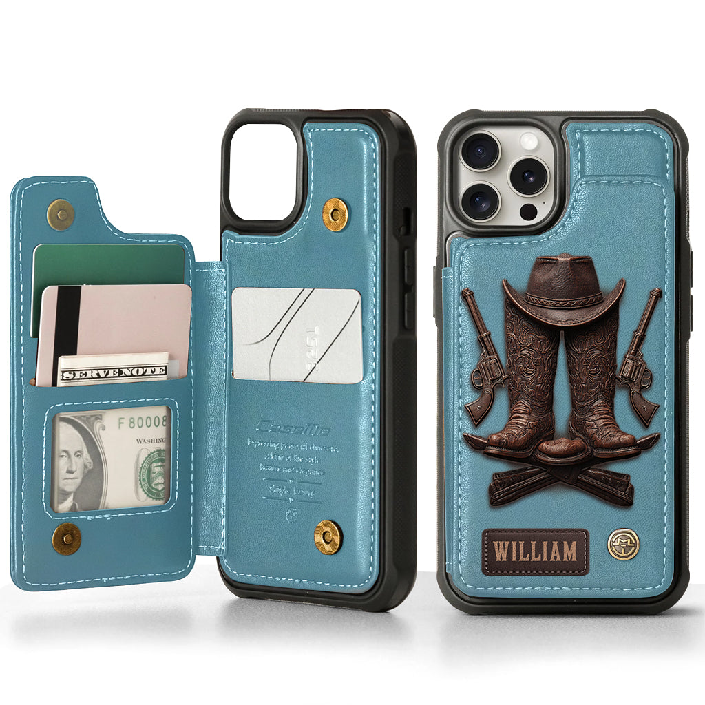 Western Spirit - Personalized Western Outfit Wallet Phone Case