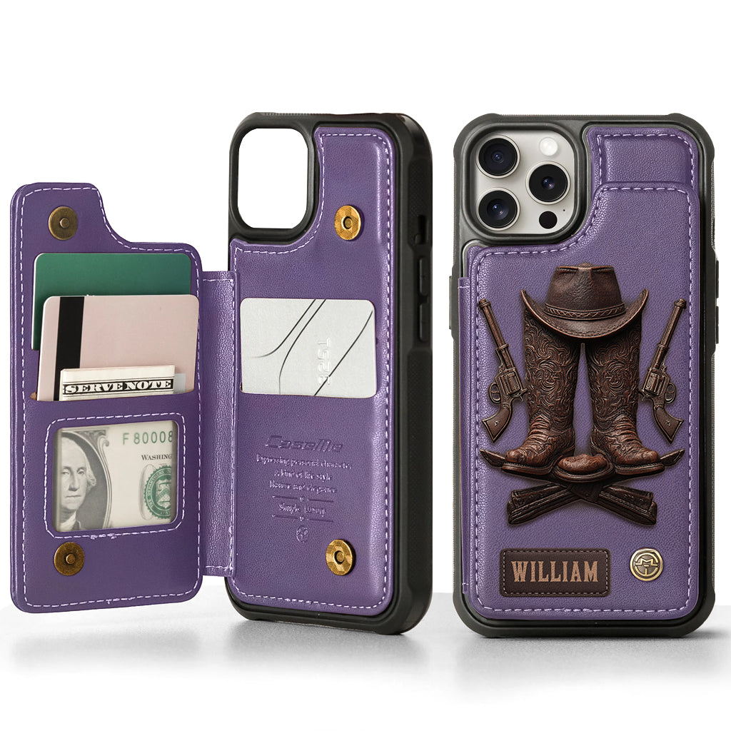 Western Spirit - Personalized Western Outfit Wallet Phone Case