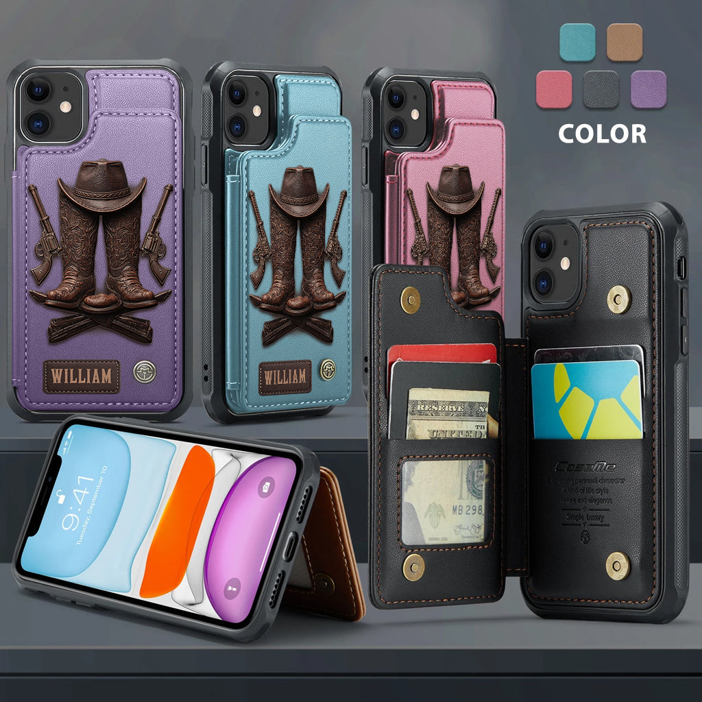 Western Spirit - Personalized Western Outfit Wallet Phone Case