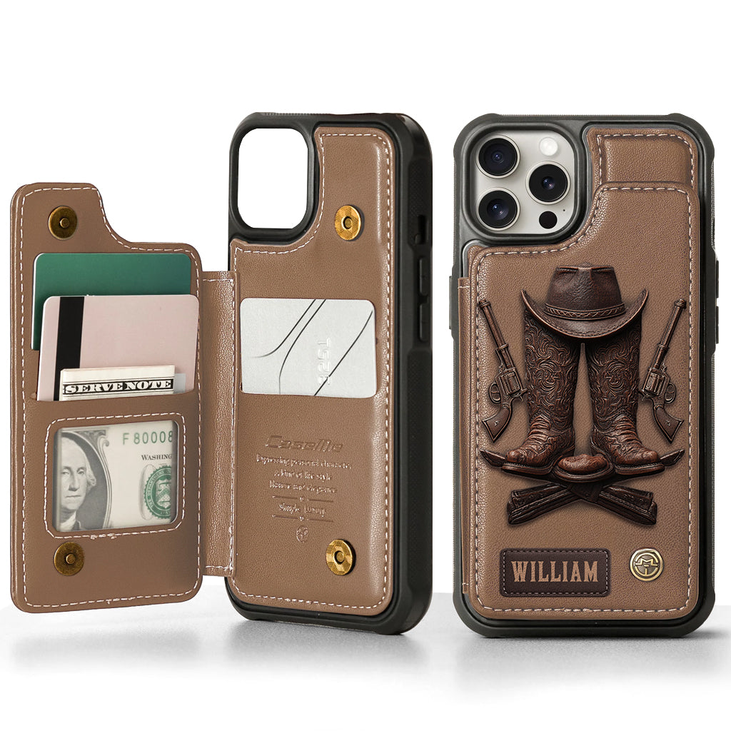 Western Spirit - Personalized Western Outfit Wallet Phone Case