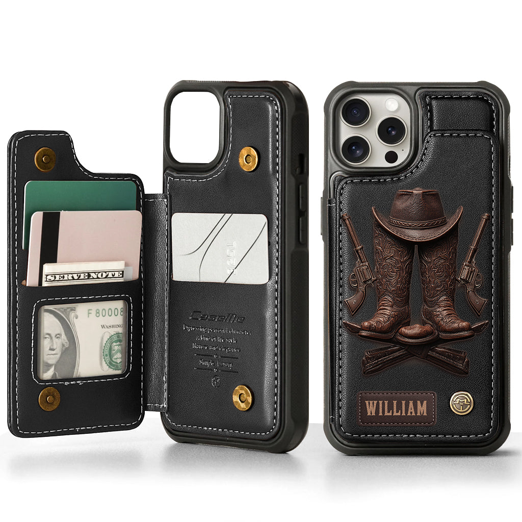 Western Spirit - Personalized Western Outfit Wallet Phone Case