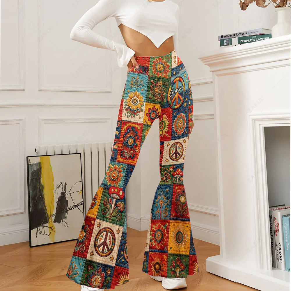 Hippie Soul - Leggings Évasés Personnalisés