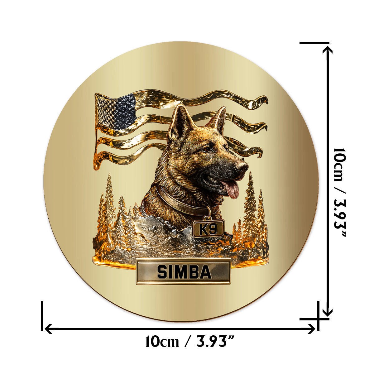 Love My Dog - Personalized German Shepherd Dog Whiskey Glass