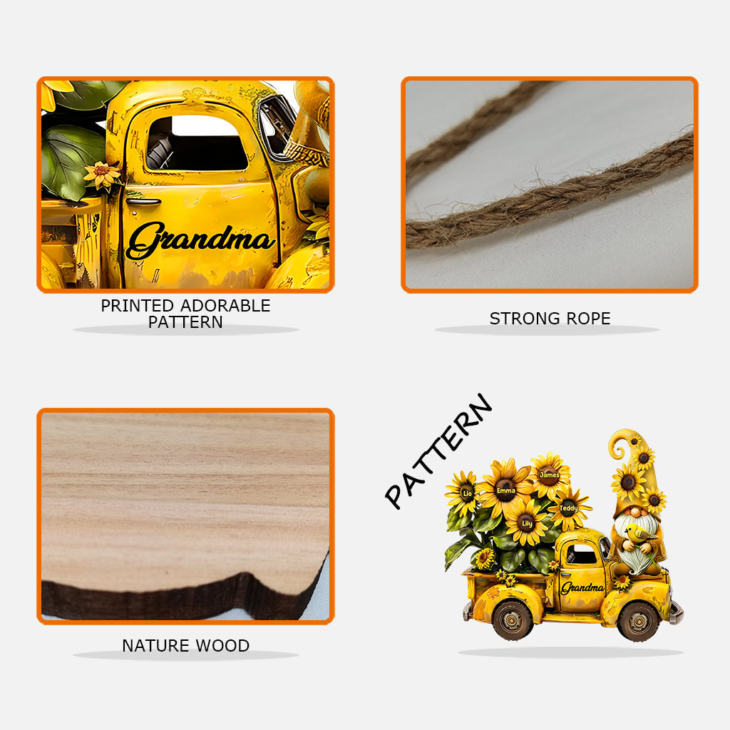 J'aime mamie - Panneau en bois personnalisé « Mamie »