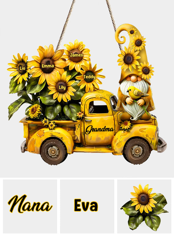 J'aime mamie - Panneau en bois personnalisé « Mamie »