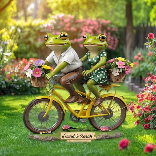 Ensemble jusqu'à la mort - Panneau de jardin personnalisé en acrylique avec une grenouille