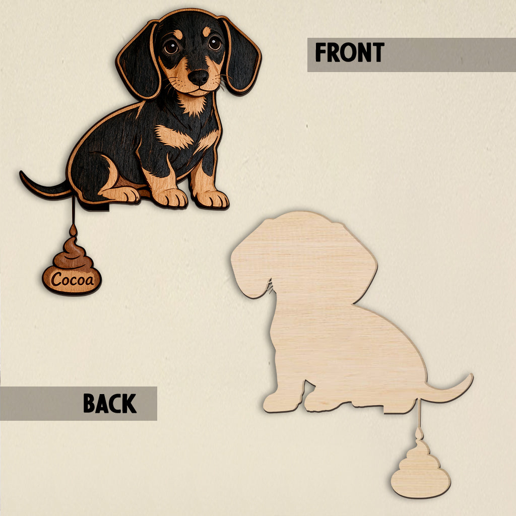 Funny Pooping Dog - Personalized Dog Door Frame Decoration