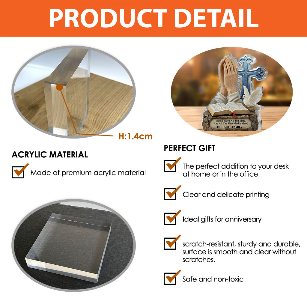 Dieu est bon - Plaque acrylique chrétienne personnalisée en forme sur mesure