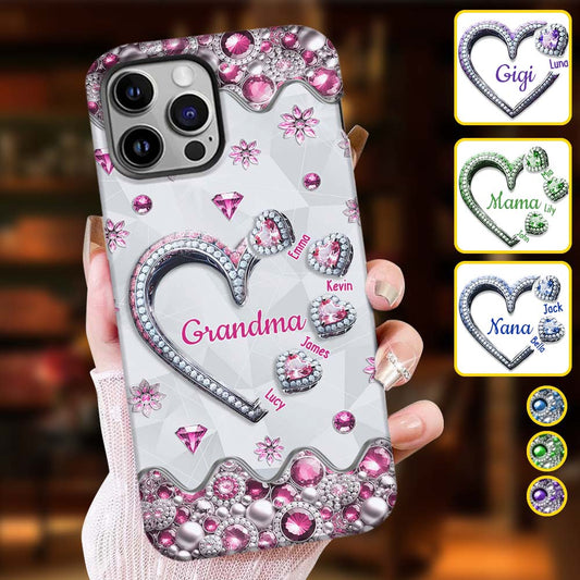 Grandma's Sweethearts Gift For Grandma, Mom,.. - Personalized Grandma Full Print Phone Case