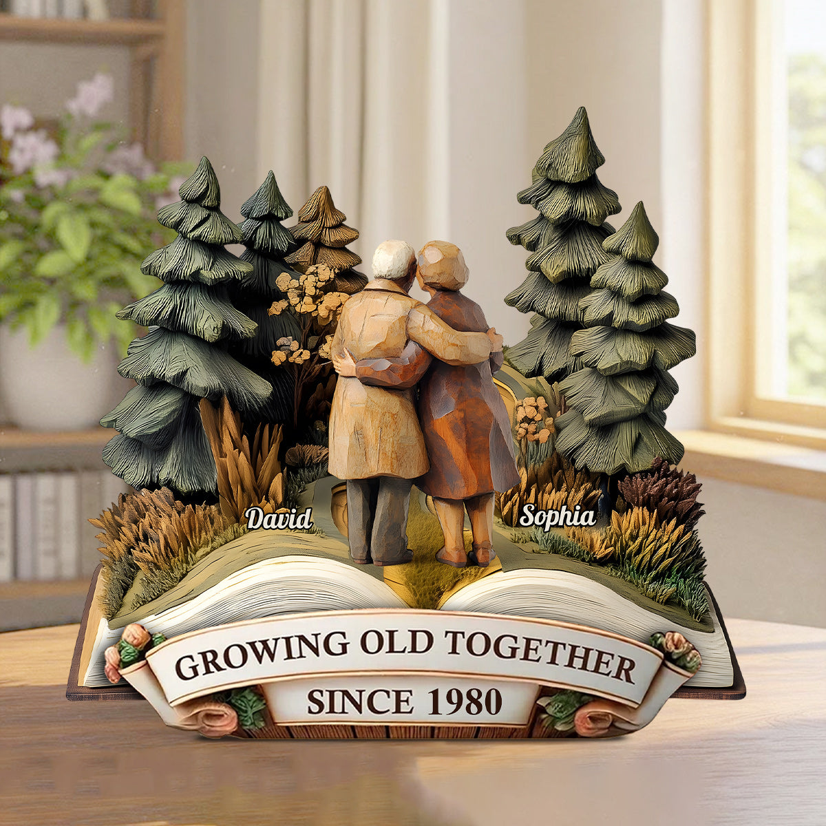 Vieillir ensemble - Plaque acrylique personnalisée pour couple