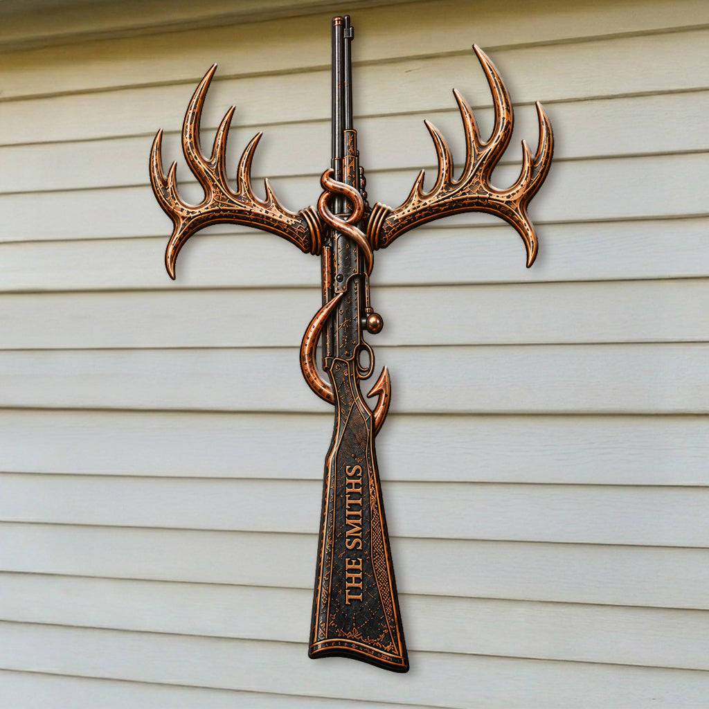 God Made A Hunter - Personalized Hunting 3D Printed Cut Metal Sign