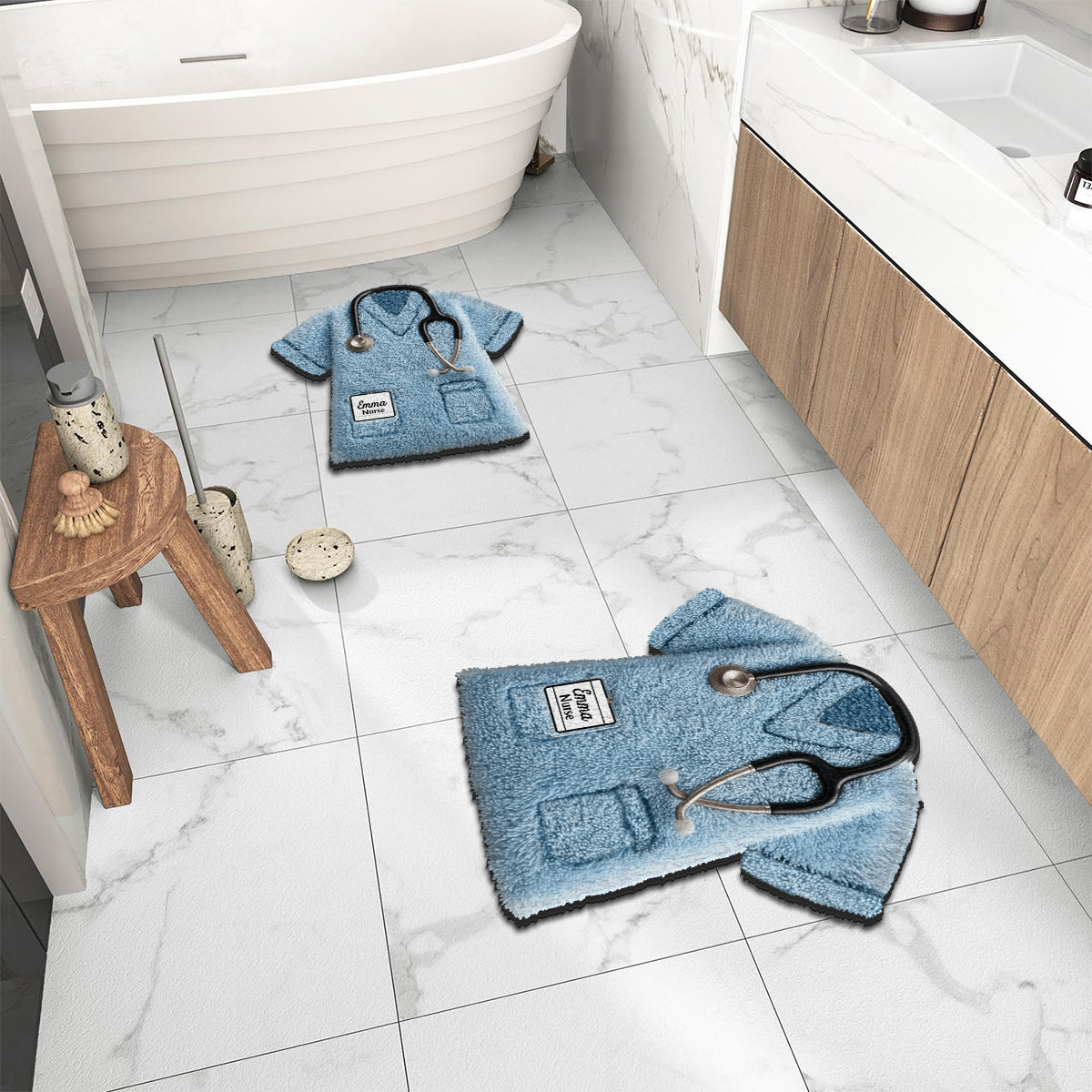 Meilleure infirmière du monde - Tapis de sol antidérapant personnalisé pour infirmière