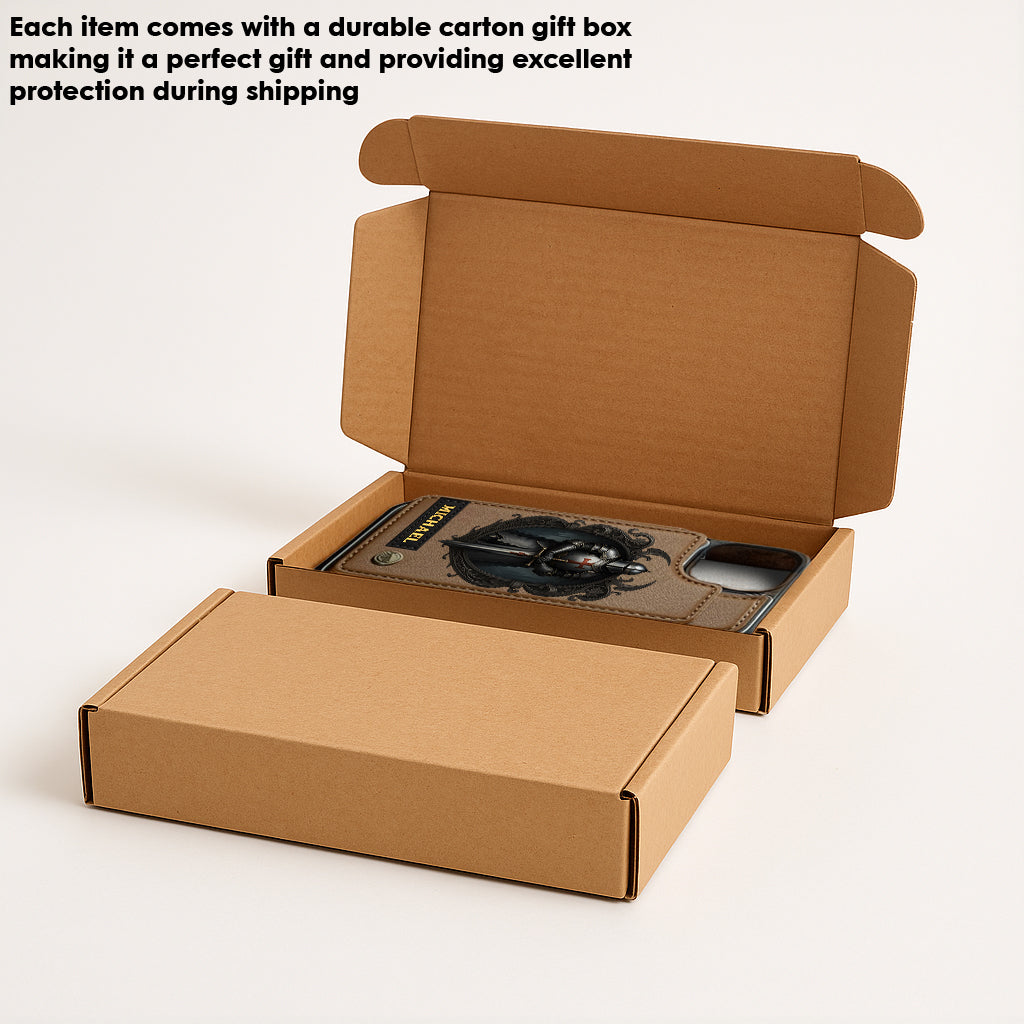 Étui portefeuille chrétien personnalisé Knight Of God -