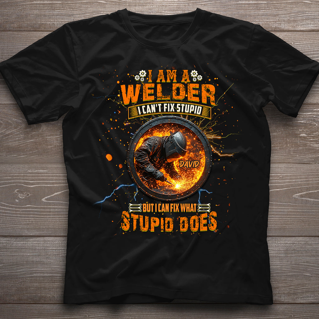 Gift For Welder Man - Personalized Welder T-shirt And Hoodie