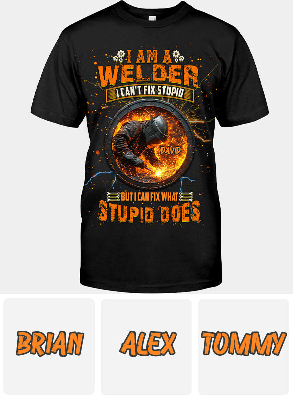 Gift For Welder Man - Personalized Welder T-shirt And Hoodie