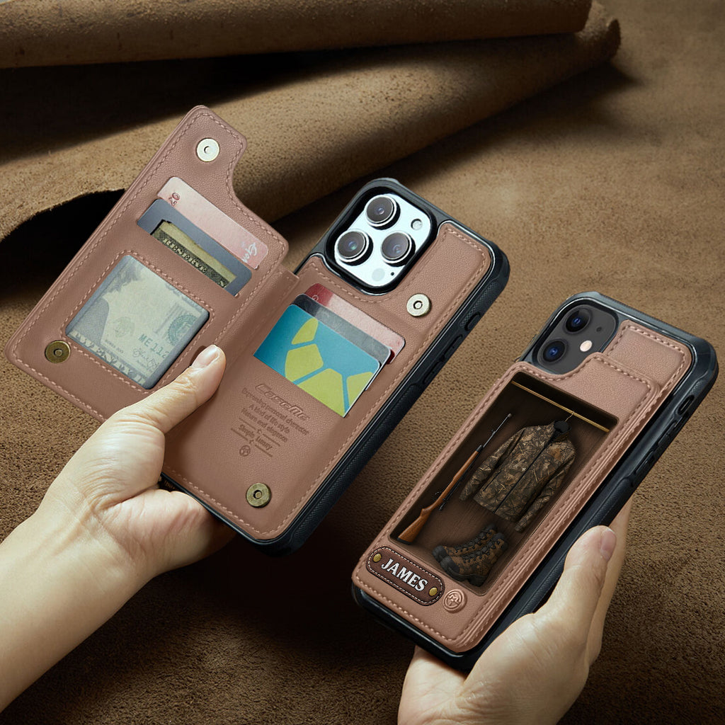 Passionné de chasse - Étui portefeuille personnalisé pour téléphone sur le thème de la chasse