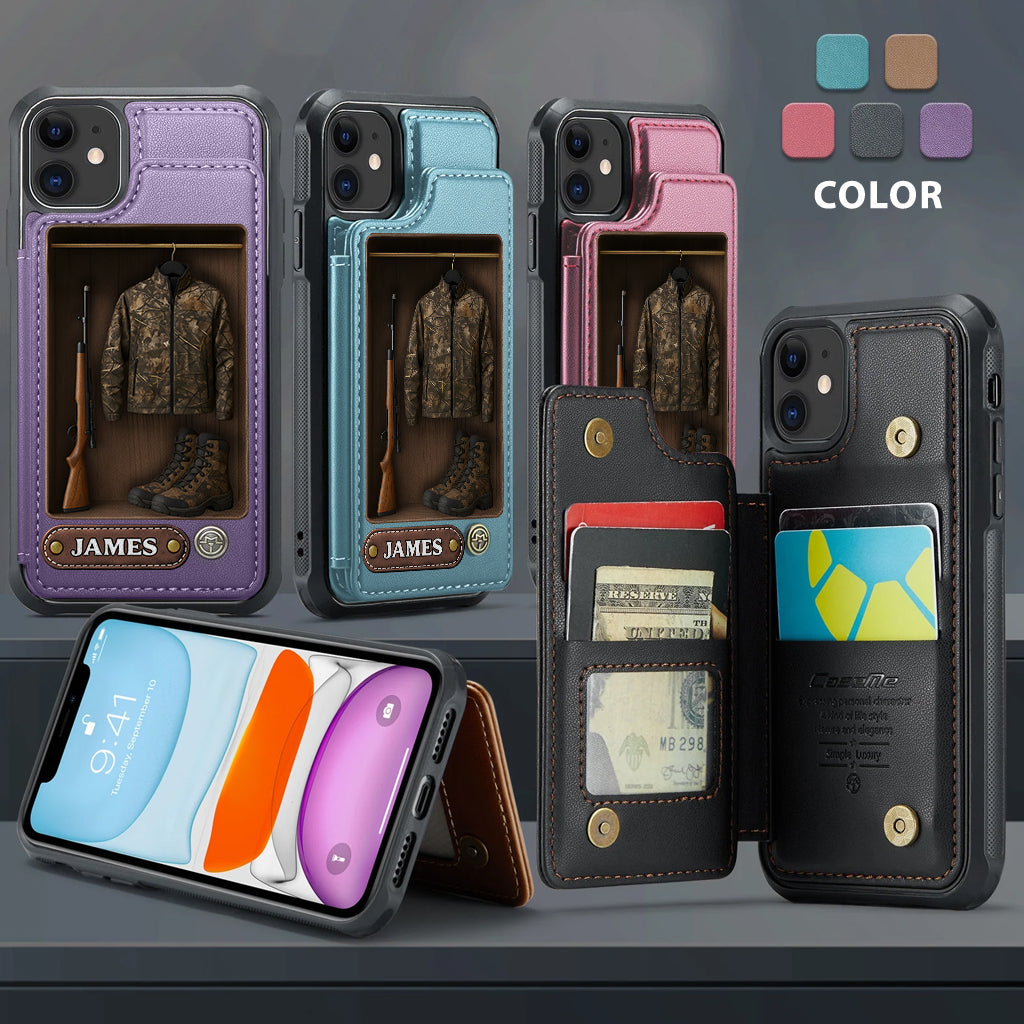 Passionné de chasse - Étui portefeuille personnalisé pour téléphone sur le thème de la chasse