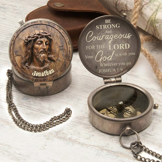 Your God Is With You Wherever You Go - Personalized Christian Compass