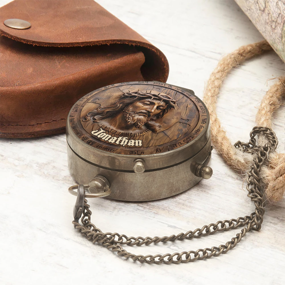 Votre Dieu est avec vous où que vous alliez - Boussole chrétienne personnalisée