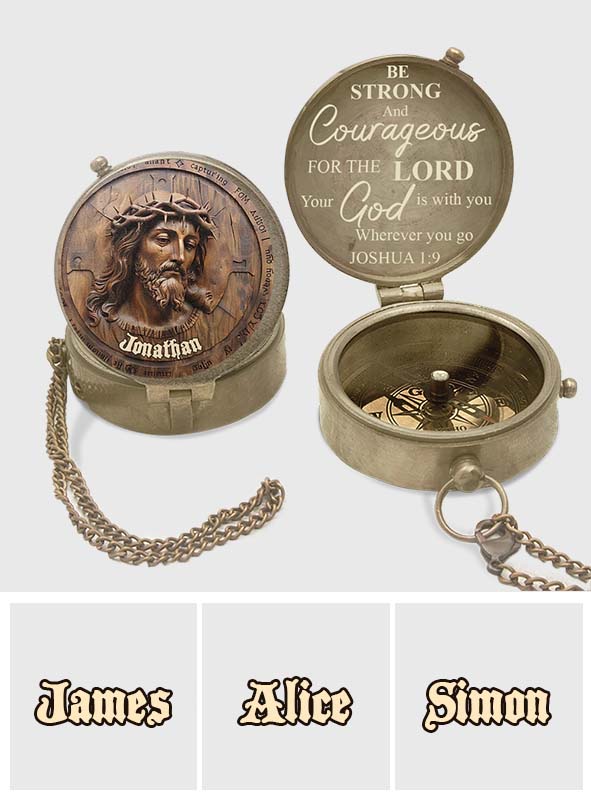 Votre Dieu est avec vous où que vous alliez - Boussole chrétienne personnalisée