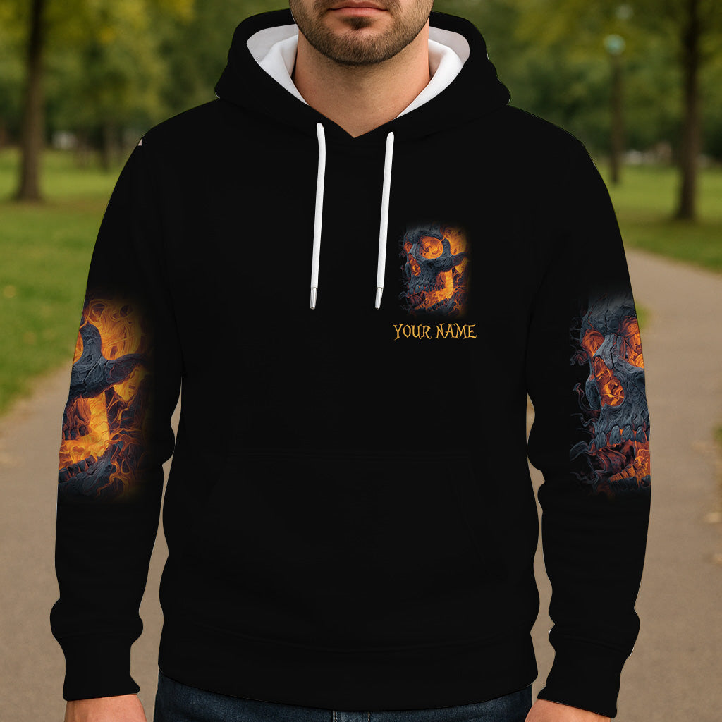 T-shirt personnalisé avec squelette lumineux et crâne intégral