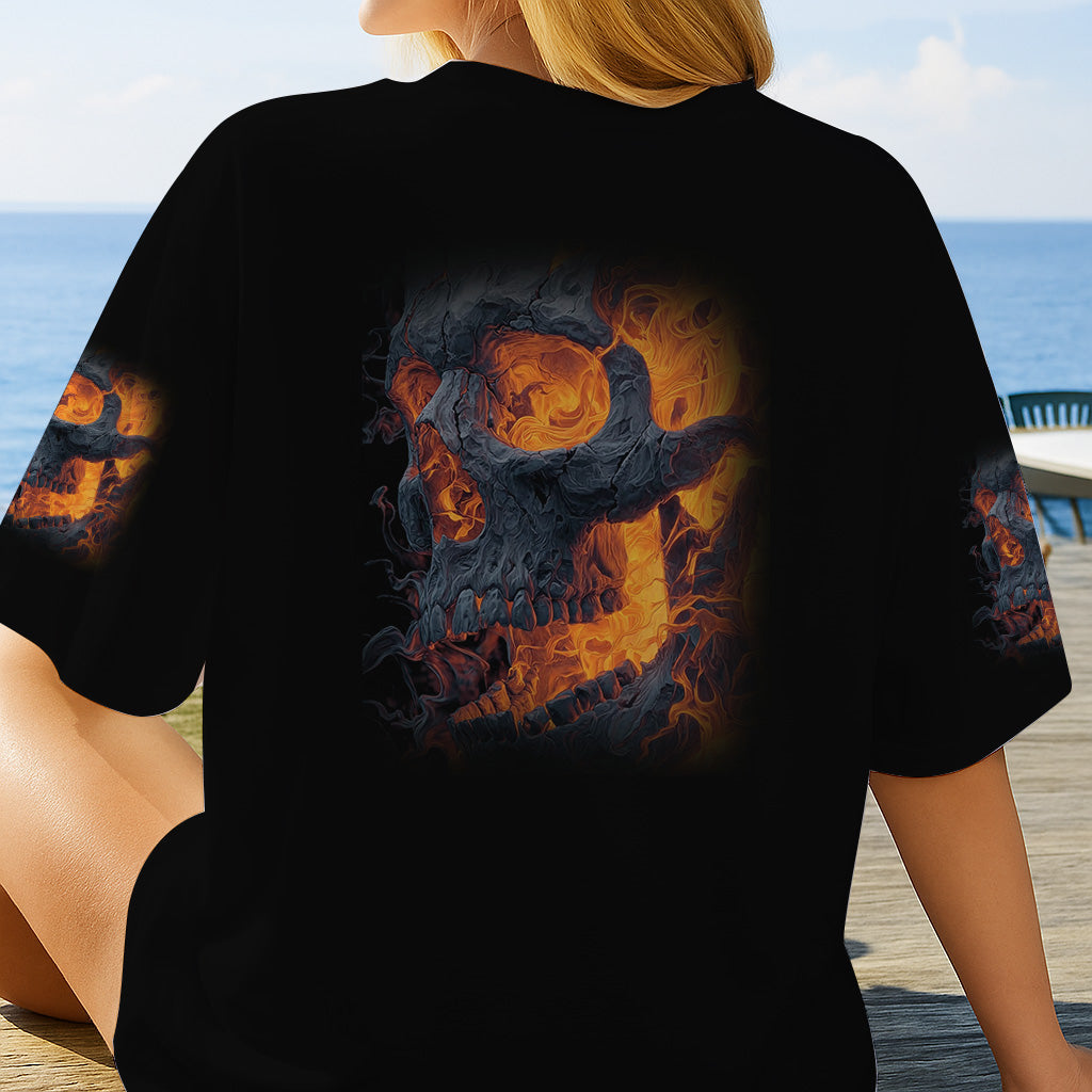 T-shirt personnalisé avec squelette lumineux et crâne intégral