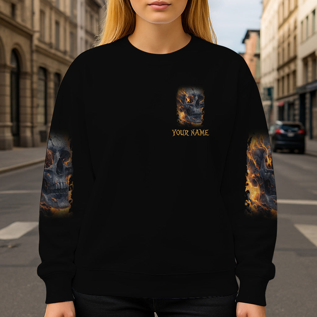 T-shirt personnalisé avec squelette lumineux et crâne intégral