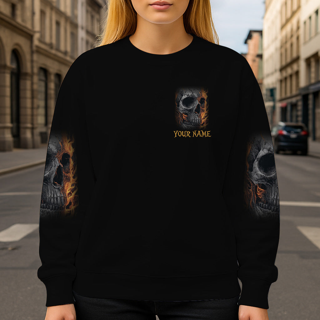 T-shirt personnalisé avec squelette lumineux et crâne intégral