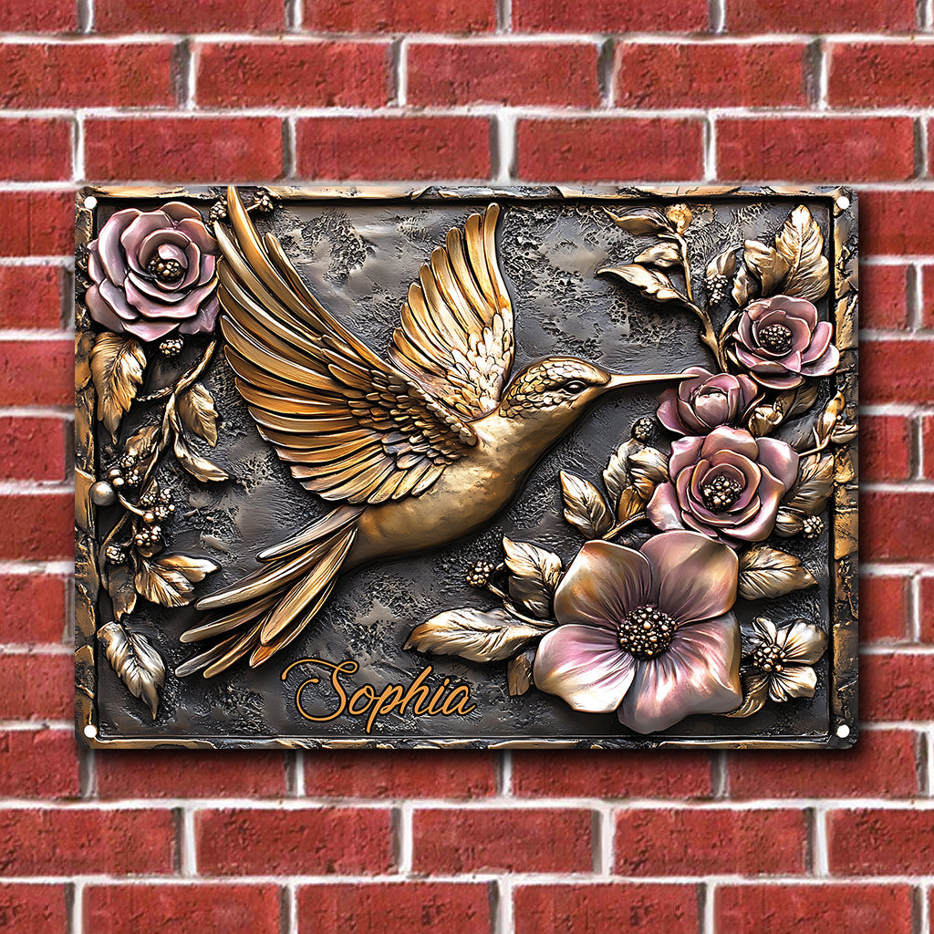 Et trouvez mon jardin d'âme - Cadeau de pendaison de crémaillère pour jardinier, décoration extérieure - Panneau métallique rectangulaire personnalisé sur le thème du jardinage