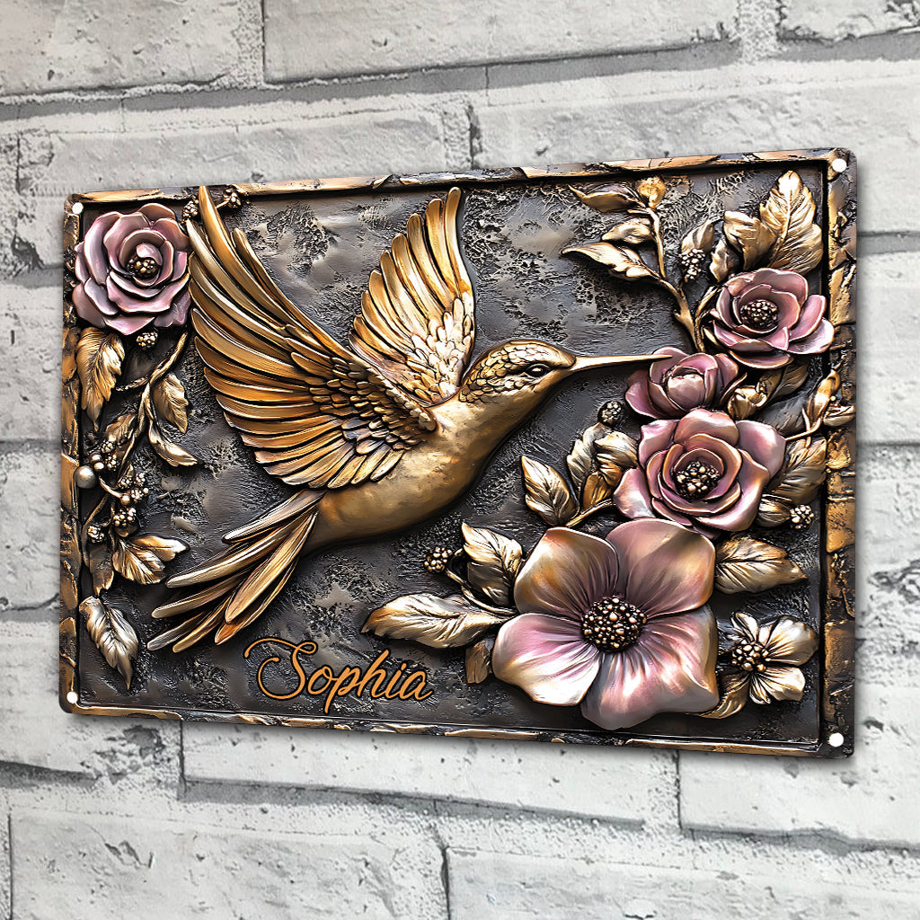 Et trouvez mon jardin d'âme - Cadeau de pendaison de crémaillère pour jardinier, décoration extérieure - Panneau métallique rectangulaire personnalisé sur le thème du jardinage