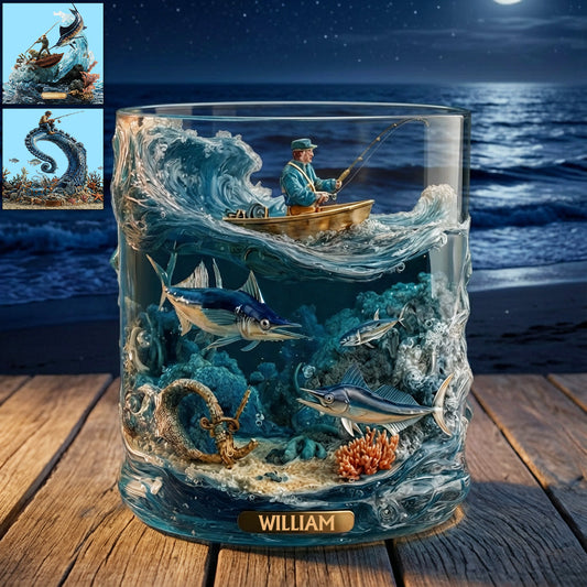 Tout peut vous tuer, alors choisissez quelque chose d'amusant - Verre à whisky personnalisé sur le thème de la pêche