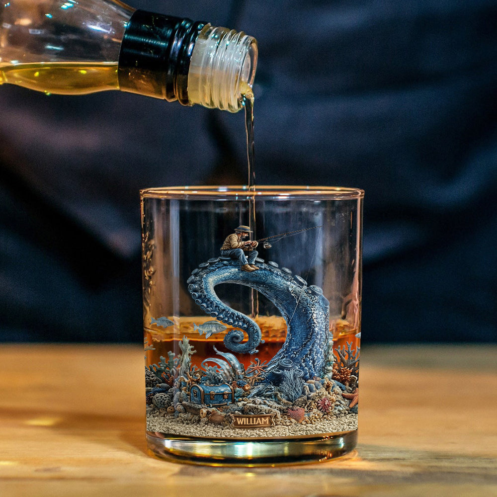 Tout peut vous tuer, alors choisissez quelque chose d'amusant - Verre à whisky personnalisé sur le thème de la pêche