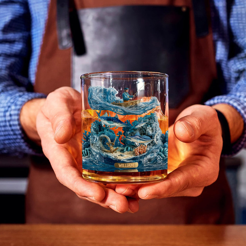 Tout peut vous tuer, alors choisissez quelque chose d'amusant - Verre à whisky personnalisé sur le thème de la pêche