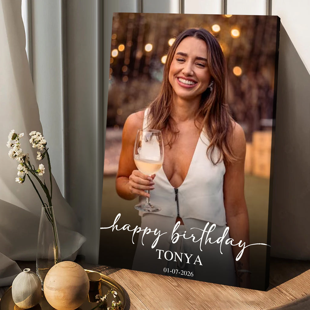 Happy Birthday - Personalized Birthday Canvas And Poster