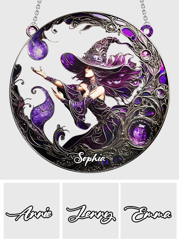 Beautiful Witch - Personalized Witch Window Hanging Suncatcher Ornament